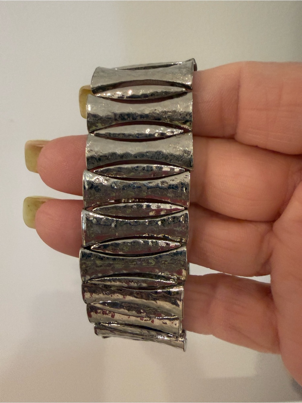 Silver Metal Stretch Bracelet - Silver Fashion Bracelet